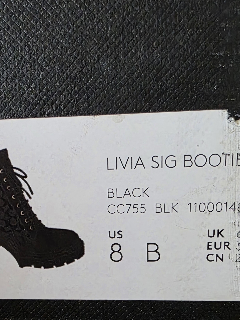 COACH Livia Signature Knit Combat Booties Black Size 8 (With Box) - Picture 12 of 13